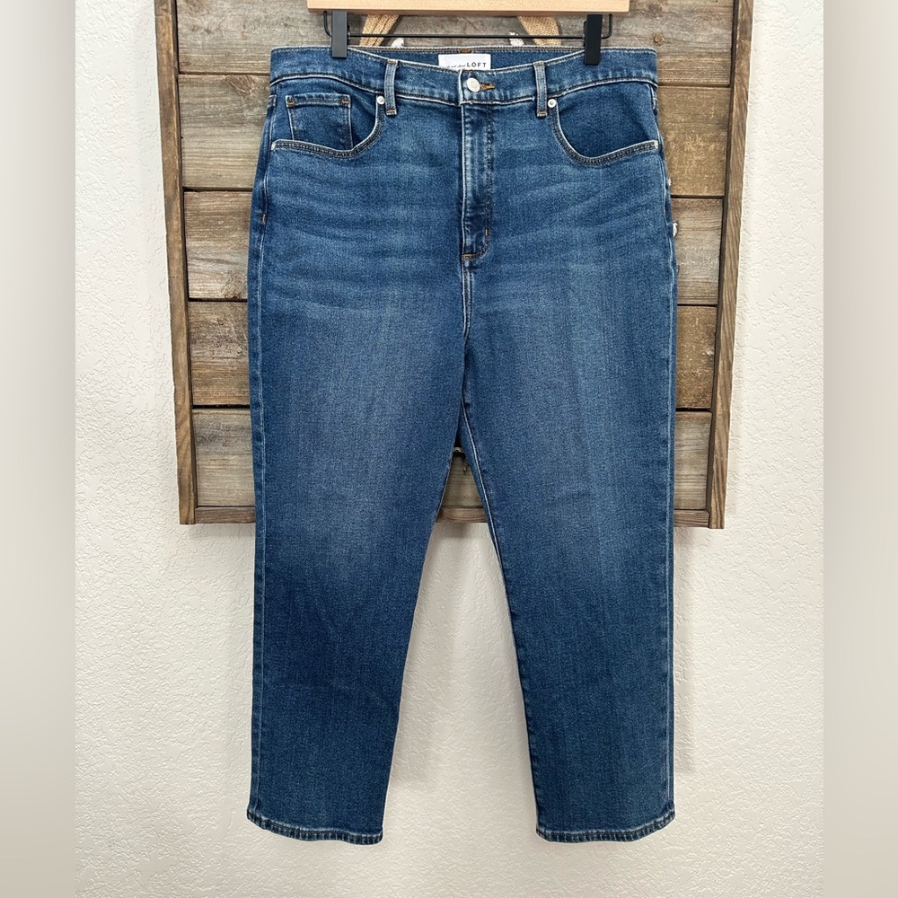 LOFT The Slim Stretch cotton Blue Jeans size 32 Petite